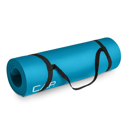CAP High Density Exercise Mat with strap 68"x24" 12mm - Teal - Merchoria