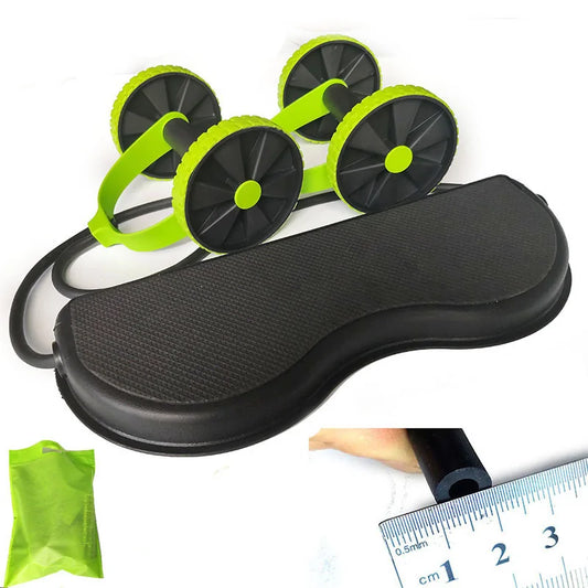 Wheel Roller Abdominal Trainer with Ab Resistance Pull Rope - Merchoria